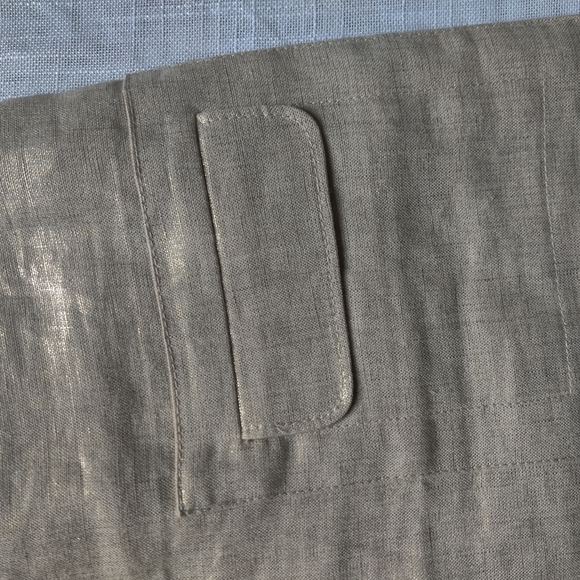 *JCREW* shimmery gold linen shift dress with grommets - Picture 4 of 10